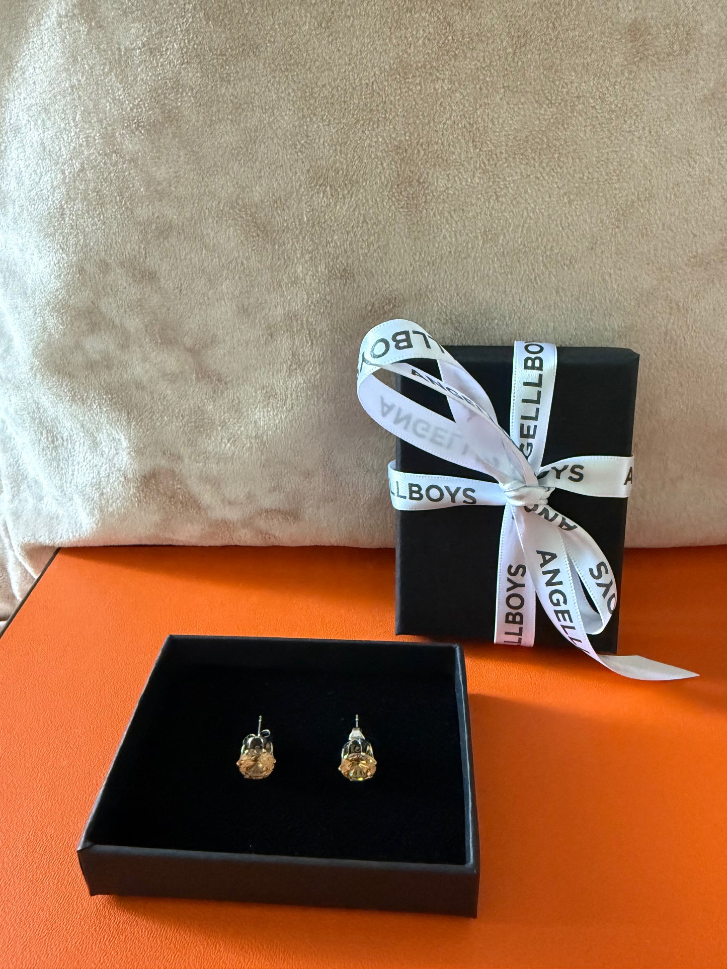 The Fancy Fire Brilliant Cut Diamond Earrings in 8mm
