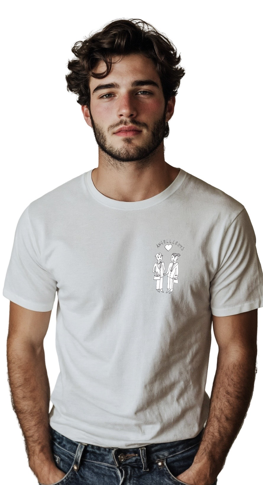 The ANGELLLBOYS Elegant T-Shirt — For Everybody in Angelic White