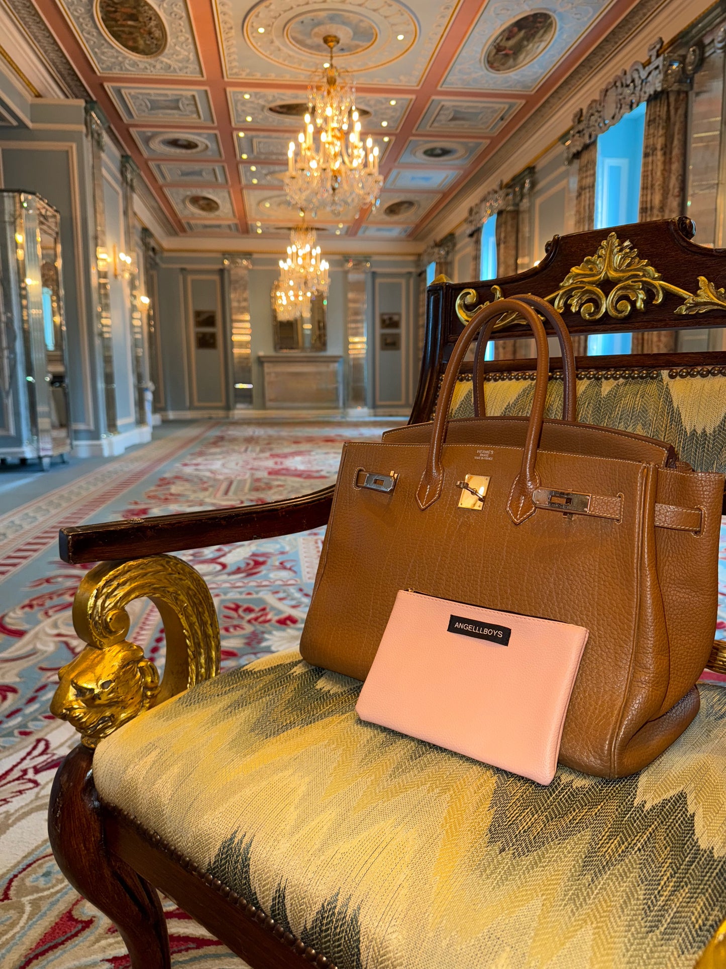 The Mini Mayfair Zip Pouch in British Brownie