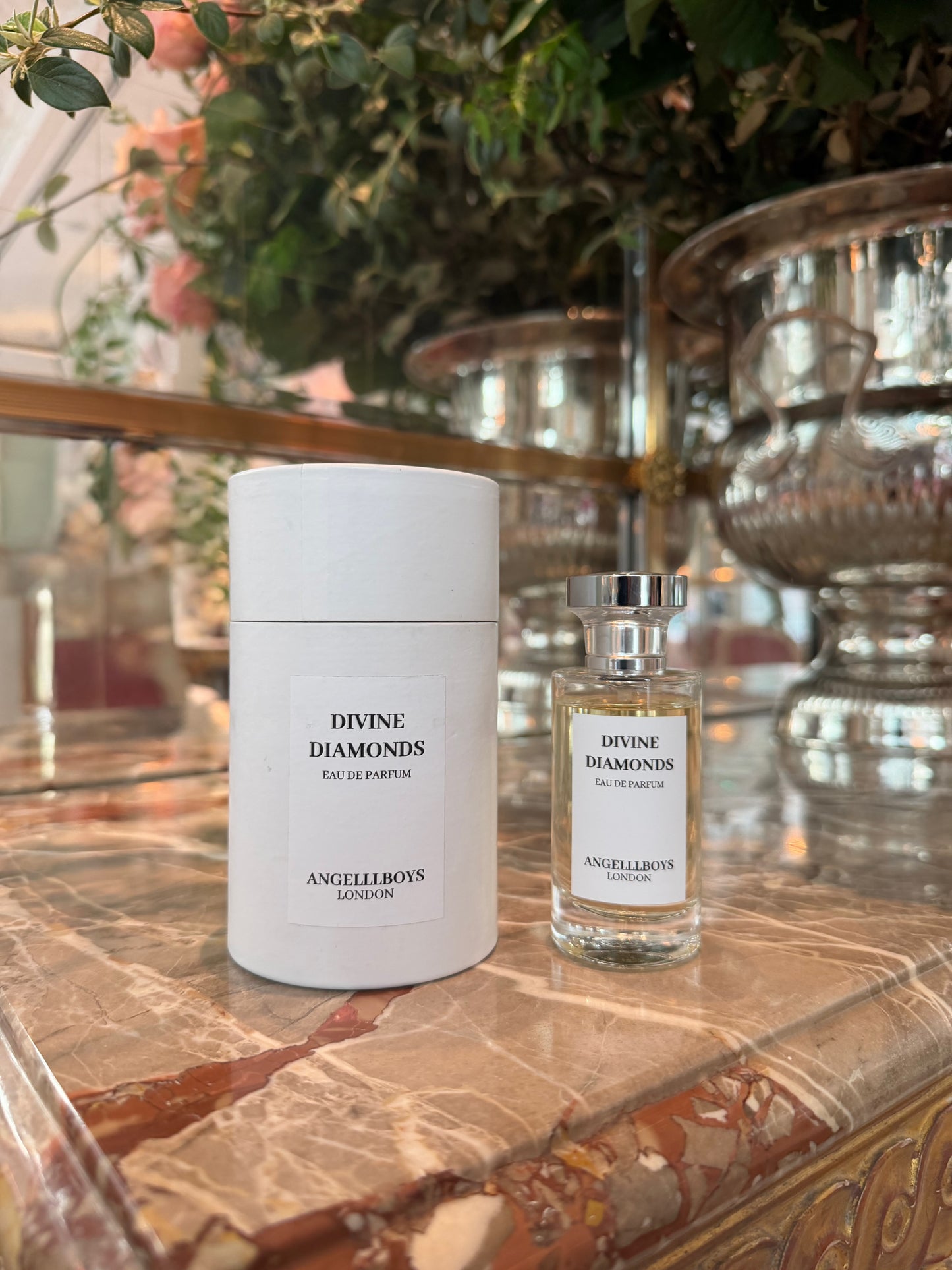 Divine Diamonds Eau De Parfum (50ml) floral-gourmand scent with notes of iris, patchouli, vanilla, and praline (it smells divine!)