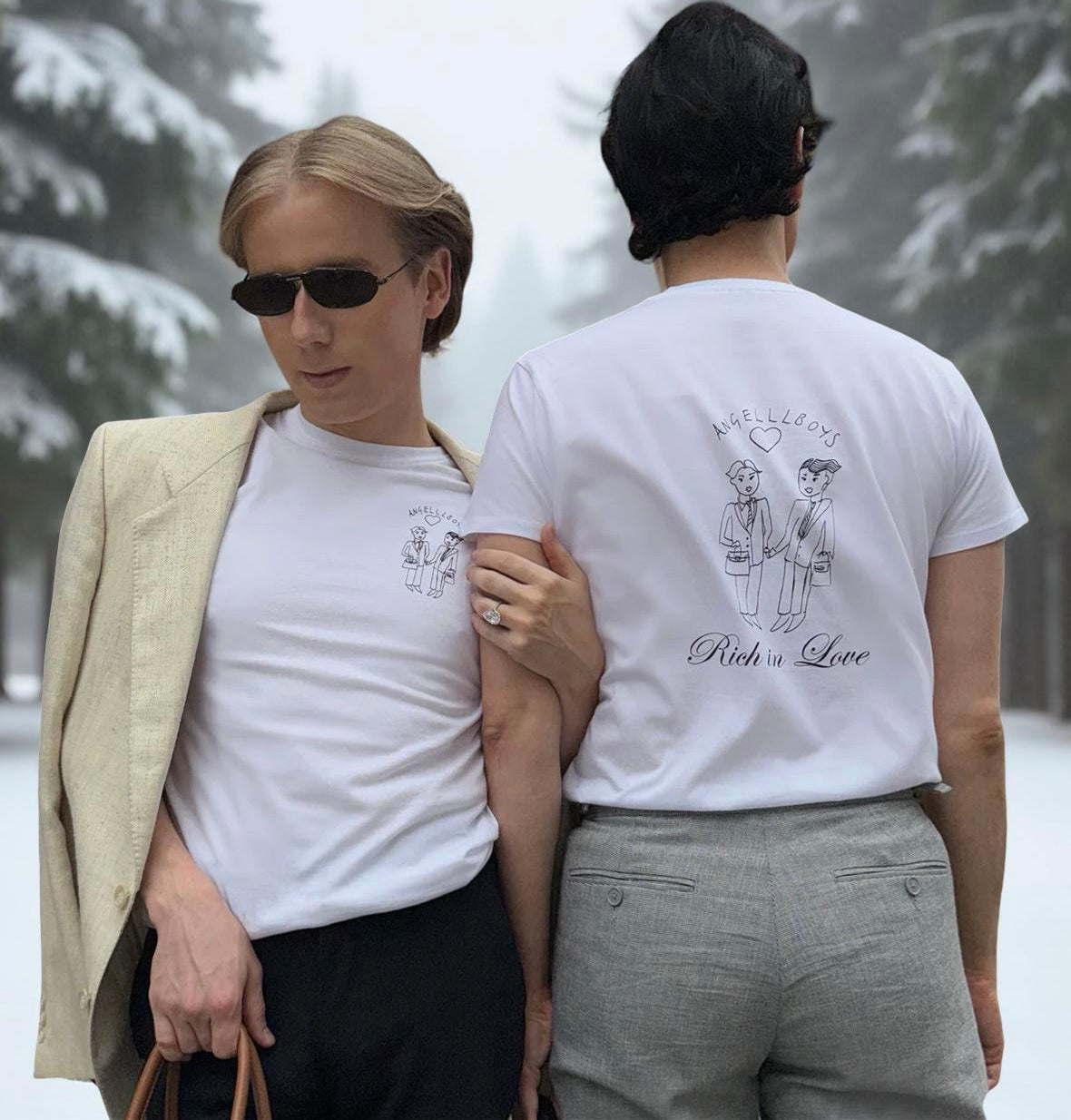 “Rich in Love” ANGELLLBOYS Elegant T-Shirt (XS to XL)