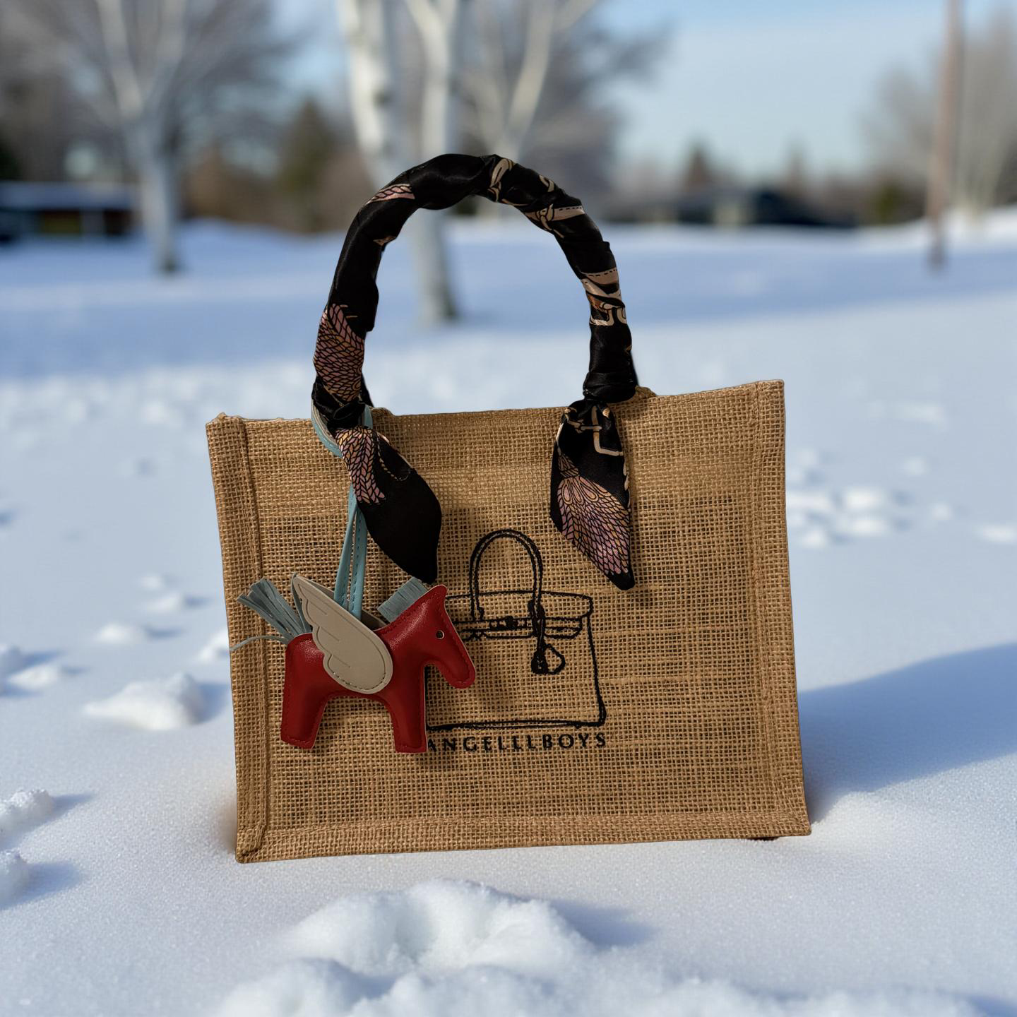 Bundle Deal: Mini Boyfriend Tote in Natural (3pcs):