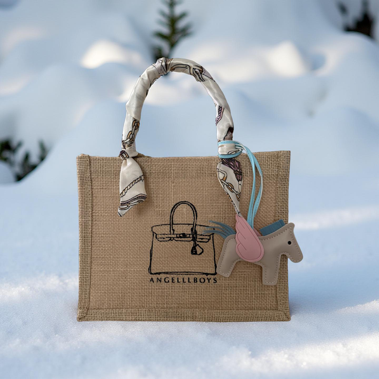 Bundle Deal: Mini Boyfriend Tote in Natural (3pcs):