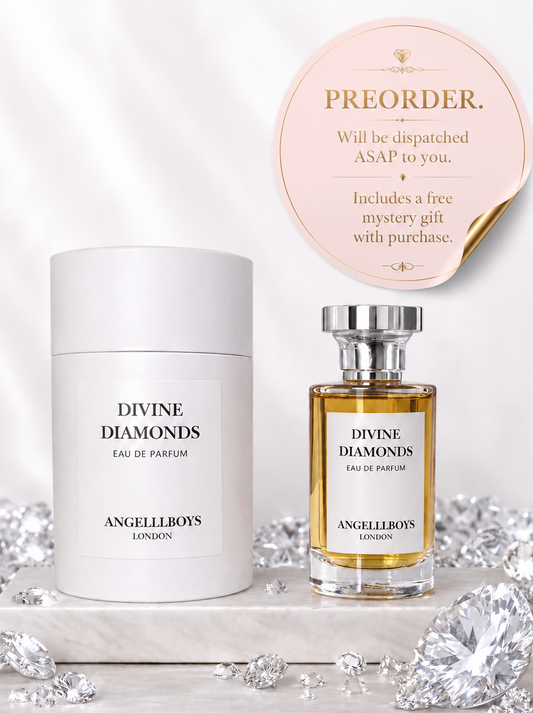 *pre order* Divine Diamonds Eau De Parfum (50ml) floral-gourmand scent with notes of iris, patchouli, vanilla, and praline (it smells divine!)