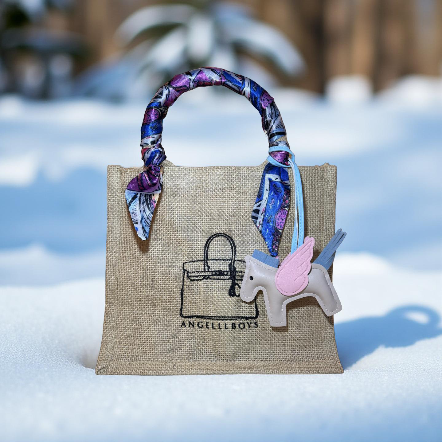 Bundle Deal: Mini Boyfriend Tote in Natural (3pcs):