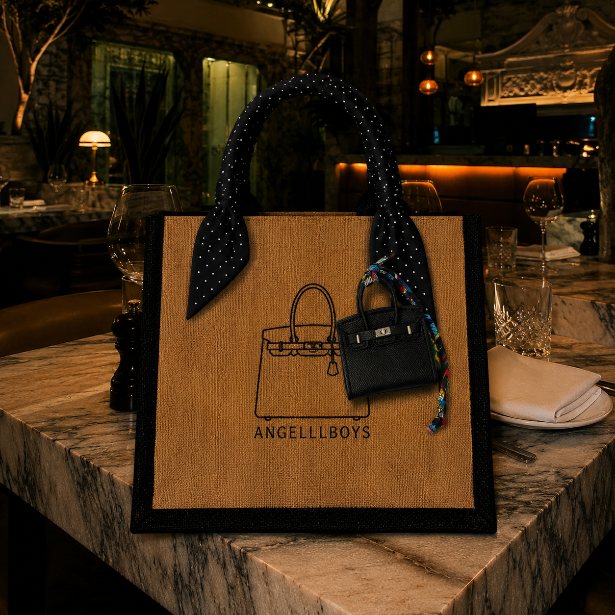 Bundle Deal: The Mini Boyfriend with Twilly and Bag Charm (3pcs)