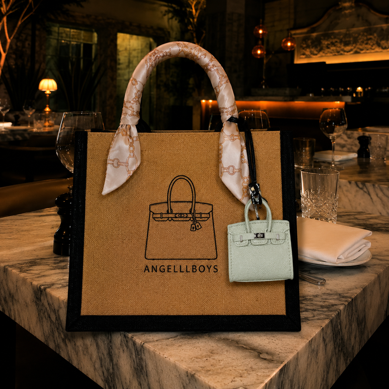 Bundle Deal: The Mini Boyfriend with Twilly and Bag Charm (3pcs)