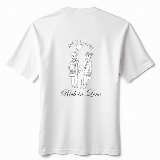 “Rich in Love” ANGELLLBOYS Elegant T-Shirt (XS to XL)