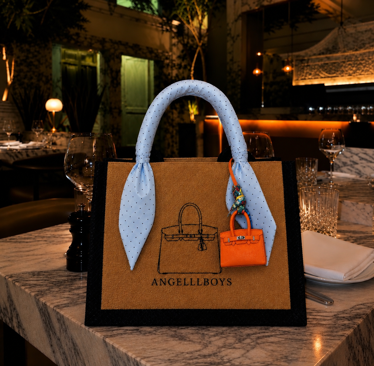 Bundle Deal: The Mini Boyfriend with Twilly and Bag Charm (3pcs)